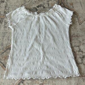 Old Navy Ruffled White Top